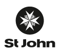 St John Ambulance logo - a Novelli branded merchandise client
