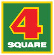 Four Square logo - Novelli branded merchandise client