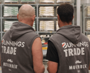 Bunnings x Movember hoodies - Novelli fundraising merchandise