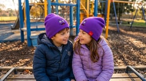 Novelli designed McHappy Day UK Grimace beanies