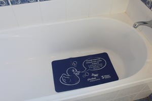Plunket and Water Safety NZ co-branded bath mat