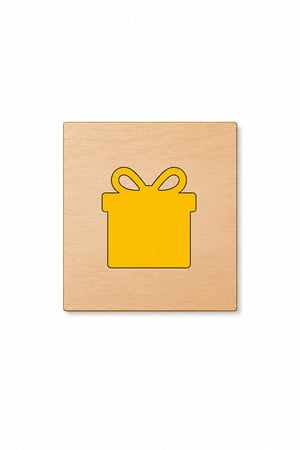 Premium custom laser-cut wooden craft kit presented as a corporate gift